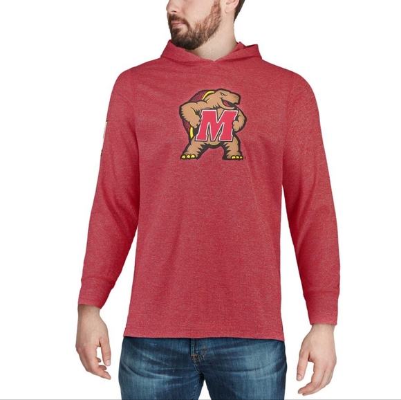🆕Colosseum Red Maryland Terrapins Active Waffle Hoodie Windshirt Size XXL - Picture 3 of 4